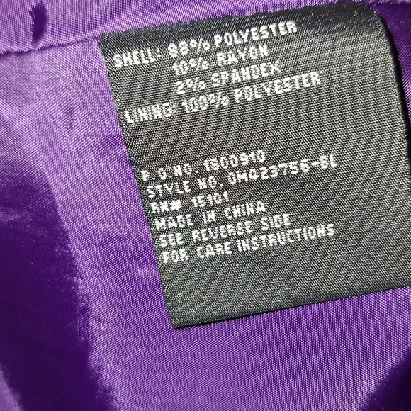 1 Madison Purple Peacoat Coat W/ Detachable Hood / XL - Picture 9 of 10